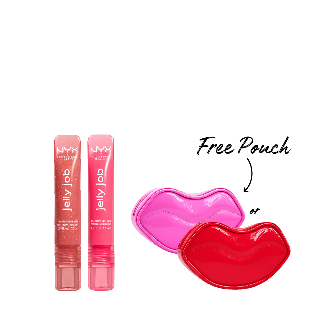 2x Jelly Job Full-Bodied High Shine Gloss + FREE Pouch