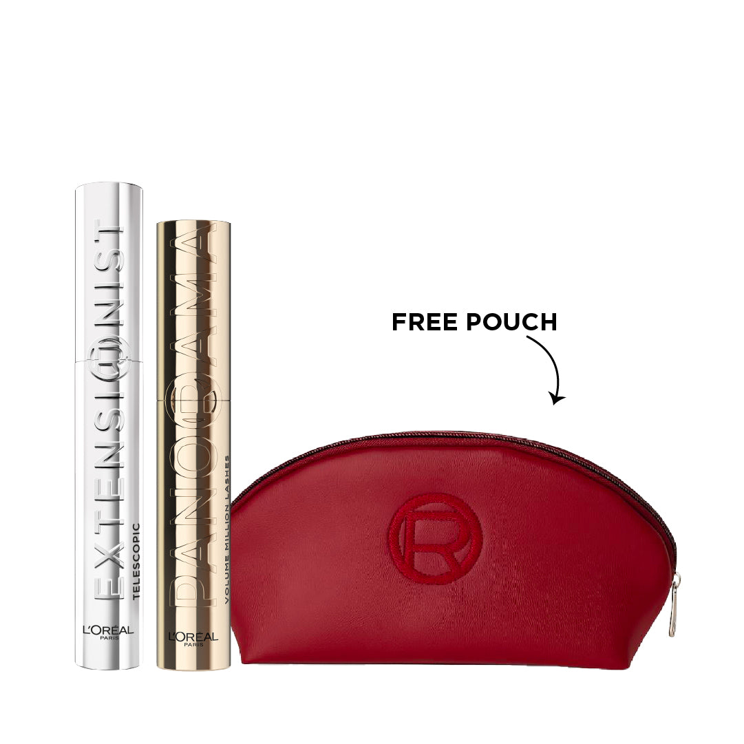 Telescopic Extensionist Mascara + Panorama Mascara + FREE Pouch At 10% OFF
