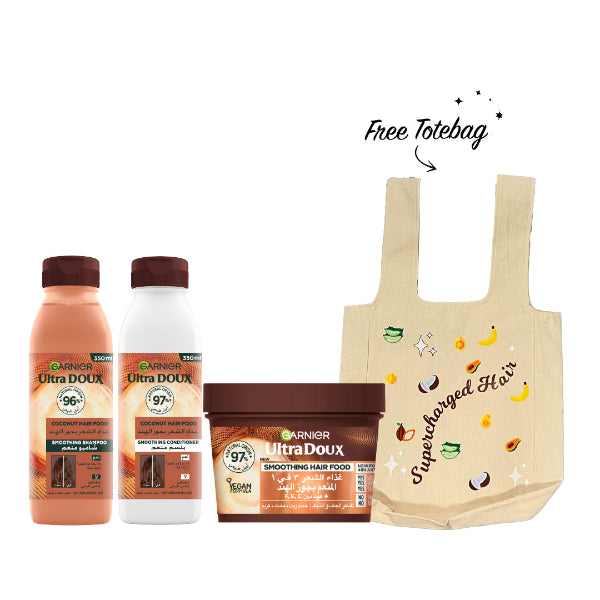 Ultra Doux Hair Food Shampoo + Hair Food Conditioner + Mask + FREE Tote Bag At 20% OFF