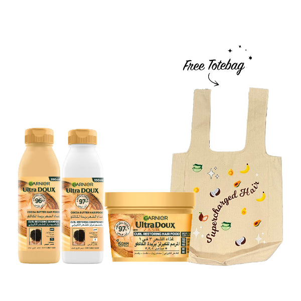 Ultra Doux Hair Food Shampoo + Hair Food Conditioner + Mask + FREE Tote Bag At 20% OFF